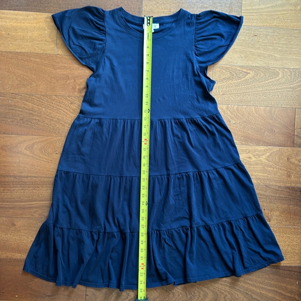JCrew- Knit Broken-in-Jersey-Tiered Mini Dress - Picture 9 of 10